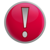 red button icon exclamation mark